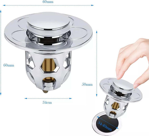 Set-da-3-pz-Scarico-Lavabo-Bagno-Universale-Pop-up-Tappo-Lavandino-Bagno-Filtro
