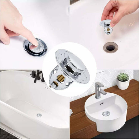 Set-da-3-pz-Scarico-Lavabo-Bagno-Universale-Pop-up-Tappo-Lavandino-Bagno-Filtro