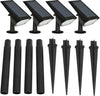 set-da-4-Faretti-da-Giardino-e-Muro-con-Picchetto,-Luce-Solare-2-Luminosità,-17x10x48.3cm-Nero-XB3B30-025V00BKXB3