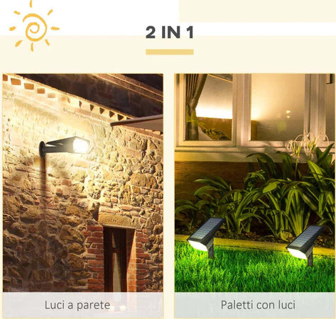 set-da-4-Faretti-da-Giardino-e-Muro-con-Picchetto,-Luce-Solare-2-Luminosità,-17x10x48.3cm-Nero-XB3B30-025V00BKXB3