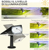 set-da-4-Faretti-da-Giardino-e-Muro-con-Picchetto,-Luce-Solare-2-Luminosità,-17x10x48.3cm-Nero-XB3B30-025V00BKXB3