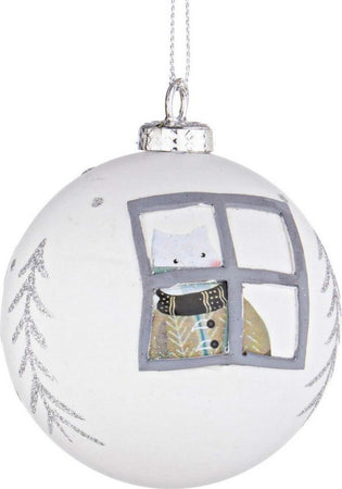 Set da 4 Palline per albero di natale in vetro Finestra con Orso Bianco pendaglio Tinta Unita Ø 8 cm Casa e cucina/Decorazioni per interni/Addobbi e decorazioni per ricorrenze/Decorazioni natalizie/Addobbi e decorazioni/Palle e palline MagiediNatale.it - Altamura, Commerciovirtuoso.it