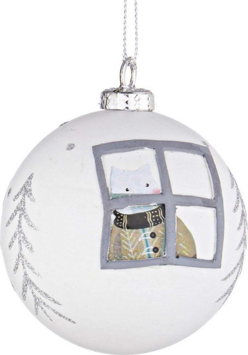 Set da 4 Palline per albero di natale in vetro Finestra con Orso Bianco pendaglio Tinta Unita Ø 8 cm Casa e cucina/Decorazioni per interni/Addobbi e decorazioni per ricorrenze/Decorazioni natalizie/Addobbi e decorazioni/Palle e palline MagiediNatale.it - Altamura, Commerciovirtuoso.it