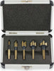Set da 5 pezzi di punte a fresa in acciaio hss in cassetta di alluminio Fai da te/Utensili elettrici e a mano/Utensili elettrici/Frese verticali La Zappa - Altamura, Commerciovirtuoso.it