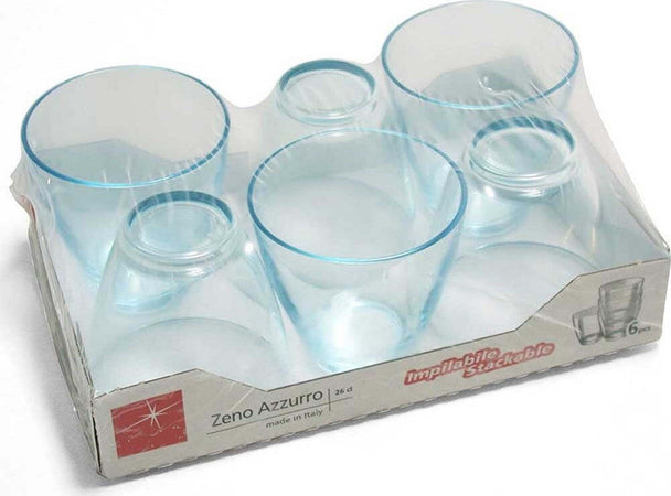 Set Da 6 Pezzi Bicchieri In Vetro Bicchiere Per Acqua Vino Bibite Blu 26 Cl Casa e cucina/Stoviglie/Bicchieri e cristalli/Calici da vino Trade Shop italia - Napoli, Commerciovirtuoso.it