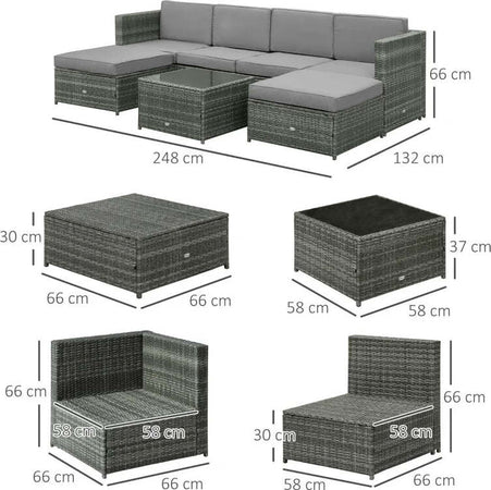 Set-da-7-Pezzi-Salotto-da-Esterni-in-Rattan-con-Poltrona-Pouf-Tavolino-Grigio-860-002V01