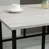 Set-da-Bar-6-Pezzi-con-4-Sgabelli-da-Bar-e-2-Tavoli-Alti-in-Legno-Truciolato-e-Acciaio-per-Cucina-e-Soggiorno,-Grigio-UU5835-678GYUU5