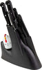 Set-da-Cucina-9-Pezzi-Coltelli-Acciaio-Inossidabile-Blocco-Nero-Forbici-e-Timer