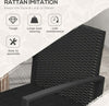 Set-da-Giardino-3-Pezzi-con-2-Sedie-con-Cuscini-e-Tavolino-con-Piano-in-Vetro,-Effetto-Rattan-Nero-84G-320V00BK