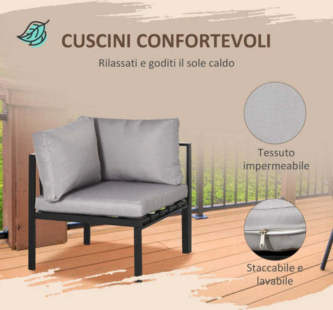 Set-da-Giardino-4-Pezzi-con-2-Divanetti,-Poltrona-Angolare-e-Tavolino-da-Caffè-in-Vetro-Temperato-84G-049V00LG