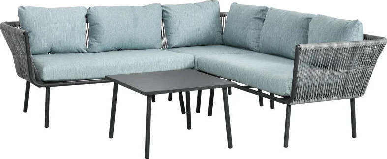 Set-da-Giardino-4-Pezzi-in-Rattan-con-Tavolino-da-Caffè,-2-Divani-ad-Angolo-e-Poltroncina,-Nero-Grigio-e-Blu--860-275V00GY