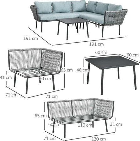 Set-da-Giardino-4-Pezzi-in-Rattan-con-Tavolino-da-Caffè,-2-Divani-ad-Angolo-e-Poltroncina,-Nero-Grigio-e-Blu--860-275V00GY