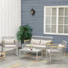 Set-da-Giardino-4-Pezzi-in-Rattan-PE-con-2-Poltrone,-Divanetto-e-Tavolino-da-Caffè-in-Vetro-Temperato-Grigio--867-100