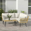 Set-da-Giardino-4-Pezzi-in-Rattan-PE-con-Tavolino-da-Esterni-90x45x42-cm-e-2-Divanetti-per-Esterni-6ex63x74-cm,-Bianco-Crema-860-324V00CW