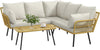 Set-da-Giardino-4-Pezzi-in-Rattan-PE-con-Tavolino-da-Esterni-90x45x42-cm-e-2-Divanetti-per-Esterni-6ex63x74-cm,-Bianco-Crema-860-324V00CW