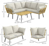 Set-da-Giardino-4-Pezzi-in-Rattan-PE-con-Tavolino-da-Esterni-90x45x42-cm-e-2-Divanetti-per-Esterni-6ex63x74-cm,-Bianco-Crema-860-324V00CW