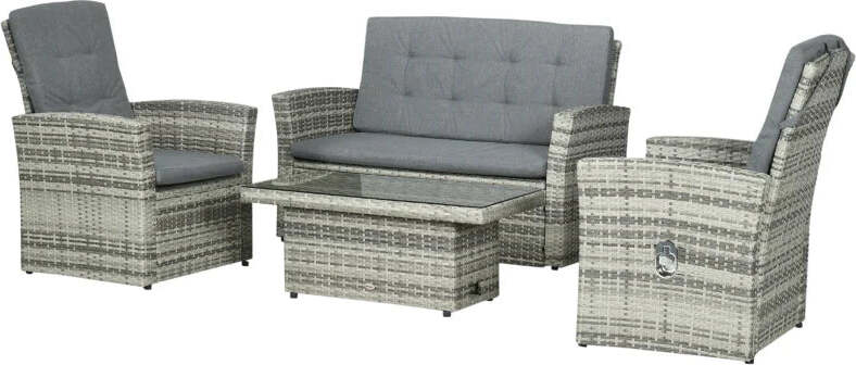 Set-da-Giardino-4pz-in-Rattan-Grigio-con-Tavolo-ad-Altezza-Regolabile,-2-Poltrone-Reclinabili-e-Divano-2-Posti--860-276V00LR