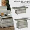 Set-da-Giardino-4pz-in-Rattan-Grigio-con-Tavolo-ad-Altezza-Regolabile,-2-Poltrone-Reclinabili-e-Divano-2-Posti--860-276V00LR
