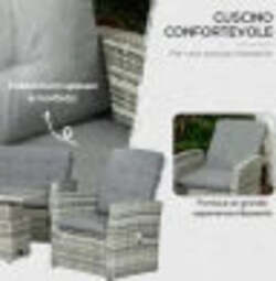 Set-da-Giardino-4pz-in-Rattan-Grigio-con-Tavolo-ad-Altezza-Regolabile,-2-Poltrone-Reclinabili-e-Divano-2-Posti--860-276V00LR