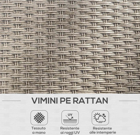 Set-da-Giardino-5-Pezzi-in-Rattan-con-2-Sedie-Laterali,-Sedia-Centrale-e-2-Sgabelli/Tavolini-da-Caffè-860-306V00GY
