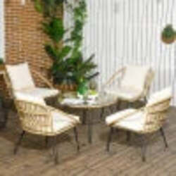 Set-da-Giardino-5-Pezzi-in-Rattan-con-Tavolo-Rotondo-Ø82x50-cm-e-4-Sedie-72x72x75-cm-con-Cuscini-867-171V00BG