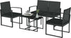 Set-da-Giardino-con-2-Sedie,-Divanetto-e-2-Tavolini-con-Cuscini-e-Piano-in-Vetro,-Nero-84G-319V00BK