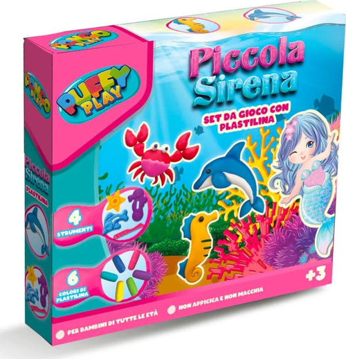 Set-Da-Gioco-Con-Plastilina-Glitterata-Piccola-Sirena-Gioco-Per-Bambini-Età-3+