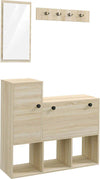 Set-da-Ingresso-con-Attaccapanni-a-Muro-4-Ganci,-Scarpiera-per-9-Scarpe,-Armadietto-e-Specchio-UJ4837-381V80NDUJ4