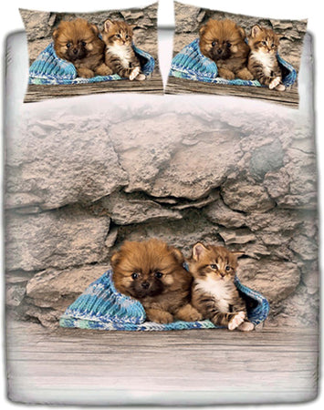 Set Da Letto Matrimoniale Copripiumino 250x200cm E Federe 50x80cm in Stampa Digitale Fotografica in 100% Cotone Made in Italy Fantasia Matrimoniale Cuccioli Casa e cucina/Tessili per la casa/Biancheria da letto/Copripiumini e set da letto/Set copripiumini e federe Novilunio - Sesto San Giovanni, Commerciovirtuoso.it