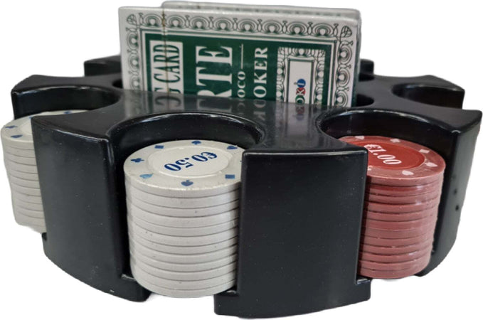 Set da Poker completo per giochi da tavola con 96 Chip e recipiente in PVC Giochi e giocattoli/Giochi da tavola di società e accessori/Casinò e attrezzature/Set da gioco/Set da Poker MagiediNatale.it - Altamura, Commerciovirtuoso.it