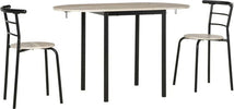 Set-da-Pranzo-3-Pezzi-con-2-Sedie-e-1-Tavolo-da-Pranzo-Ovale-in-MDF-e-Acciaio-per-Spazi-Limitati-UH7835-644UH7