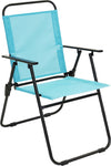 Set-da-Pranzo-6-Pezzi-per-Giardino-con-Ombrellone-e-4-Sedie-Pieghevoli-Celeste
