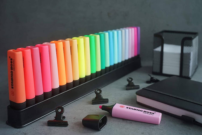 Set Da Scrivania Da 23 Evidenziatore Stabilo Original Highlighter - Stabilo Boss Original Desk Set Of 23 Assorted Colours