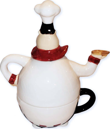 Set Da Tè 1 persona Teiera Con Tazza Abbinata Lorenzon in Ceramica Dipinta Raffigurante Un Cuoco Idea Regalo Casa e cucina/Tè e caffè/Accessori da tè/Set da tè per una persona Ideart - Valdilana, Commerciovirtuoso.it