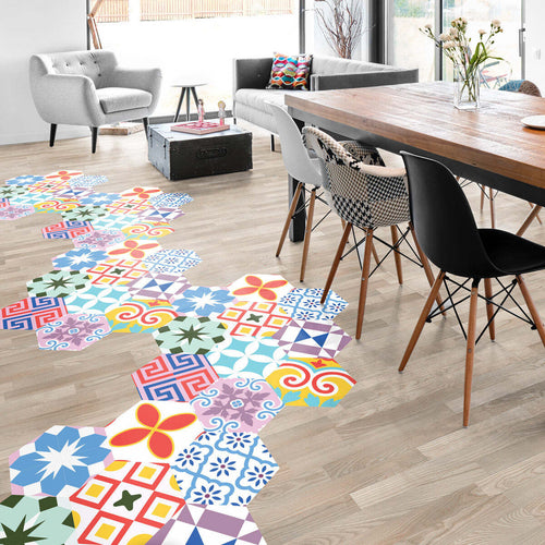 Set di 10 adesivi murali Ambiance ‎Vintage Exagon, 20 ×18 cm 0731 Casa e cucina/Decorazioni per interni/Accessori decorativi/Sticker decorativi/Adesivi e murali da parete/Adesivi da parete Scontolo.net - Potenza, Commerciovirtuoso.it