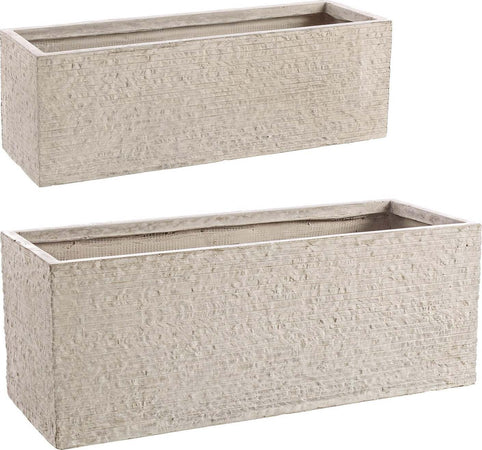 Set Di 2 Balconiere Rettangolari Vasi Da Giardino Balcone Esterno per Piante Giardino e giardinaggio/Attrezzi da giardino e attrezzature per l'irrigazione/Vasi e accessori per piante/Balconiere Decor Space - Altamura, Commerciovirtuoso.it