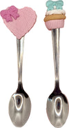 Set di 2 cucchiaini in argilla polimerica cuore e cupcake con fiocco Casa e cucina/Stoviglie/Posate/Cucchiai e cucchiaini/Cucchiai speciali/Cucchiaini da caffè Led Mall Home - Napoli, Commerciovirtuoso.it