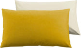 Set Di 2 Federe Bicolor Doubleface in Cotone Novilunio Copricuscino Guanciale Letto 50x80 Cm Made in Italy Naturale/ Ocra Casa e cucina/Tessili per la casa/Biancheria da letto/Lenzuola e federe/Federe Novilunio - Sesto San Giovanni, Commerciovirtuoso.it