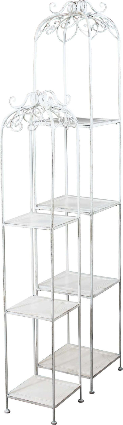 set-di-2-scaffali-stile-provenzale-in-ferro-verniciato-Bianco-Milani-Home