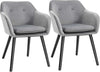 Set-di-2-Sedie-per-Sala-da-Pranzo-con-Braccioli-Imbottite-e-in-Velluto,-54x56x74cm,-Grigio-HY7835-140GYHY7