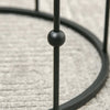 Set-di-2-Tavolini-da-Caffè-Impilabili-in-Metallo-e-Vetro-Temperato-Ø41x57cm-e-Ø36x51cm,-Nero-BG6833-674V00BKBG6