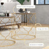 Set-di-2-Tavolini-da-Salotto-Impilabili-Art-Deco-in-Metallo-con-Piano-in-Vetro,-Oro-TG6833-675TG6