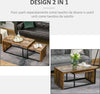 Set-di-2-Tavolini-da-Salotto-Impilabili-e-Salvaspazio-in-Stile-Industriale,-Legno-MDF-e-Metallo,-Marrone-e-Nero-CF9839-082CF9