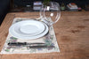 Set di 2 tovagliette americane colazione coppia tovagliette 35 X 50 CM in misto lino stampa floreale fiori  morbide resistenti eleganti made in italy SUCCULENTE