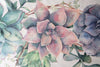 Set di 2 tovagliette americane colazione coppia tovagliette 35 X 50 CM in misto lino stampa floreale fiori  morbide resistenti eleganti made in italy SUCCULENTE
