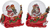 Set di 2 Trenini di Babbo Natale sfera di vetro innevata decorazione natalizia rosso-verde Casa e cucina/Decorazioni per interni/Addobbi e decorazioni per ricorrenze/Decorazioni natalizie/Neve artificiale MagiediNatale.it - Altamura, Commerciovirtuoso.it