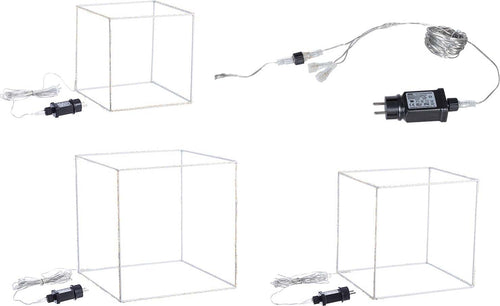 Set di 3 cubi decorazione natalizia uso interno luce per natale con 820 microled Casa e cucina/Decorazioni per interni/Addobbi e decorazioni per ricorrenze/Decorazioni natalizie/Luci natalizie/Catene luminose per esterni MagiediNatale.it - Altamura, Commerciovirtuoso.it
