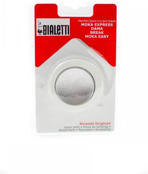 Set di 3 Guarnizioni e 1 Portafiltro a 12  Tazze Moka Bialetti