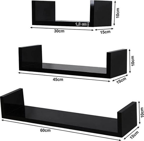 Set Di 3 Mensole Da Muro, Mensole Sospese A Scomparsa Casa e cucina/Organizzazione interni/Porta oggetti cassetti e scaffali/Mensole da muro Liquidator Italia - Nicosia, Commerciovirtuoso.it