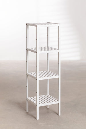 Mobiletto multiuso con ripiani scaffale moderno in legno Bianco